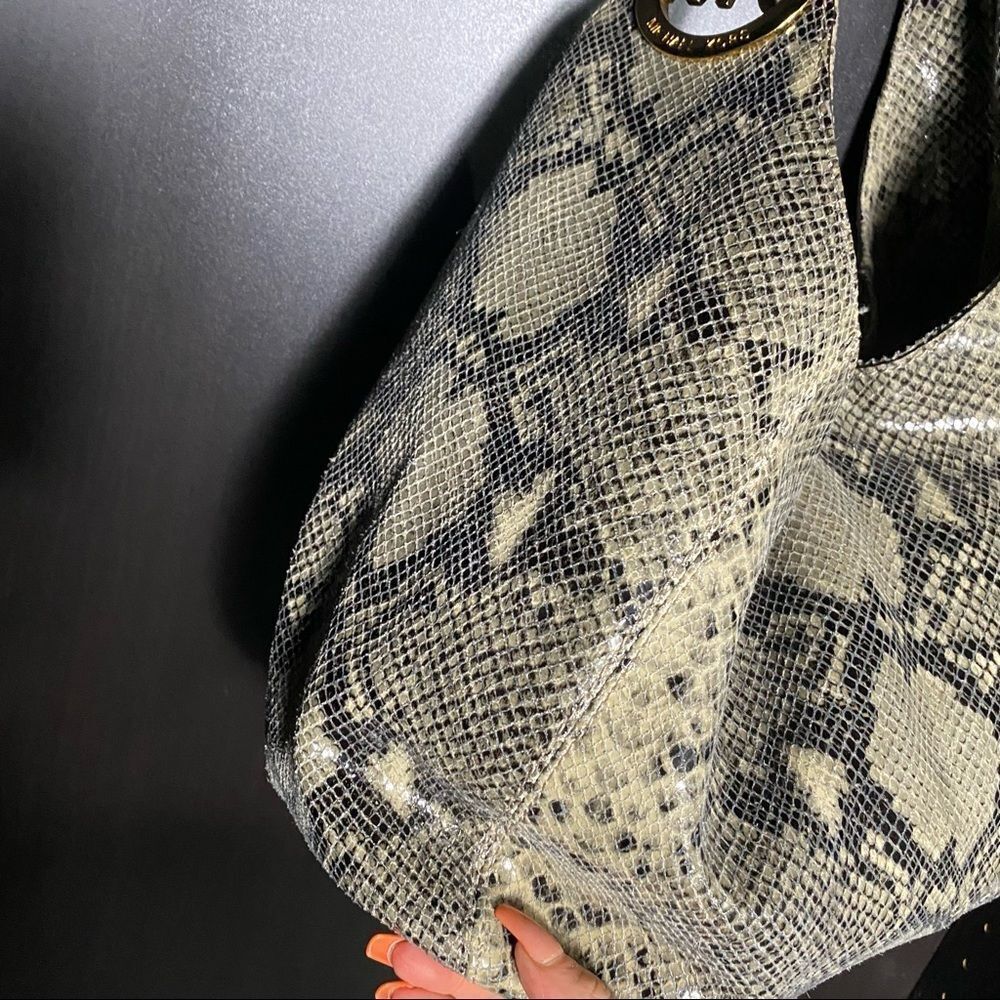 Michael Michael Kors Fulton Embossed Python Leath… - image 4